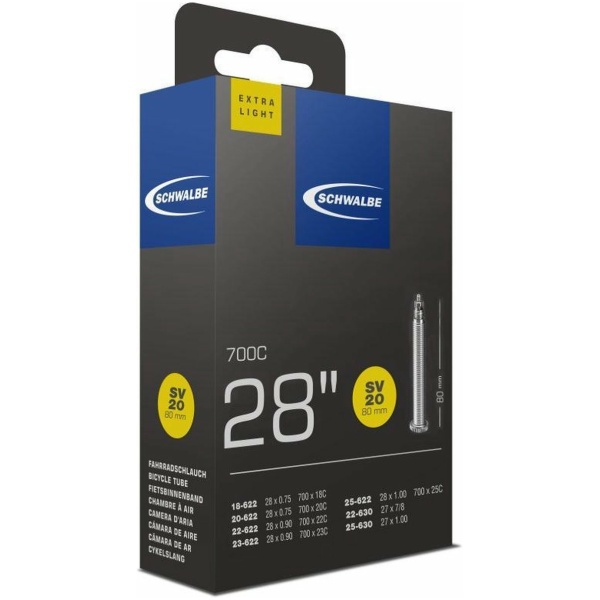 Schwalbe bib 27/28x7/8-1.00 frans 80mm 18/25-622/6