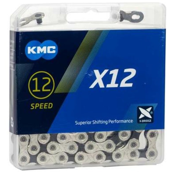 Kmc ketting 12-speed x12 links zilver / zwart