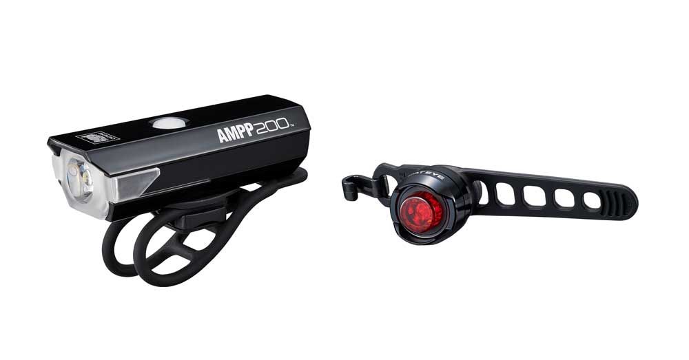 Cateye LAMPSET CAT AMPP200 EL042RC + ORB LD160R LED ZW